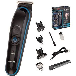 Professionele tondeuse Kit TOPCHANCES Draadloze 5-in-1 alles-in-één trimmer baardtrimmer en tondeuse, oor- en neustrimmer waterdicht voor mannen en familie gebruik