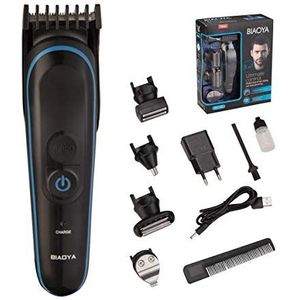 TOPCHANCES Professionele tondeuse set TOPCHANCES Draadloze 5-in-1 alles-in-één trimmer baardtrimmer en tondeuse, waterdicht voor mannen en gezinsgebruik