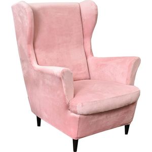 Wingback stoelhoezen, 2-delige set Stretch Wingback stoelkussen bankhoezen, fluwelen fauteuil gooit Wing Back stoelhoezen meubelbeschermers voor woonkamer slaapkamer hotel