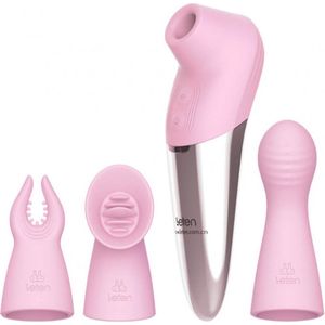 Clitoris Stimulator Double Vibes - Roze - Luchtdruk vibrator