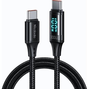 Mcdodo Cable CA-1100 USB-C to USB-C, 100W, 1.2m (zwart)