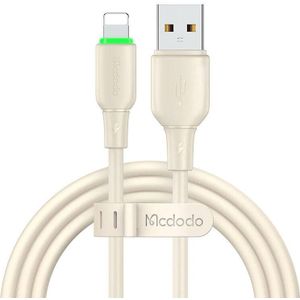 Mcdodo USB to Lightning Cable CA-4740 met LED licht 1.2m (beige)