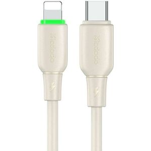 Mcdodo Cable USB-C voor Lightning CA-4760 met LED licht 1.2m (beige)