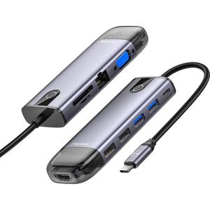 Mcdodo - Bitter Hub 10in1 - USB-C - RJ45 - VGA - HDMI - 4K
