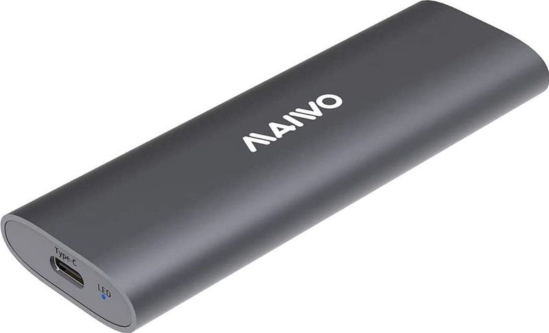 Maiwo K1689 M.2 SSD Behuizing - USB-C 3.2 Gen2 - 10Gbps - Grijs