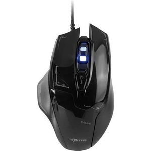 Blue - Mazer Gaming Muis - Zwart - Bedraad - Ergonomisch Ontwerp