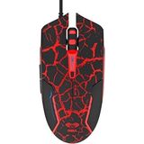 Blue Cobra - EMS624BKCA-IU - Muis - Zwart - Rood - Bedraad