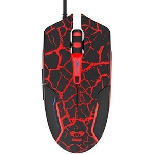 Blue Cobra - EMS624BKCA-IU - Muis - Zwart - Rood - Bedraad