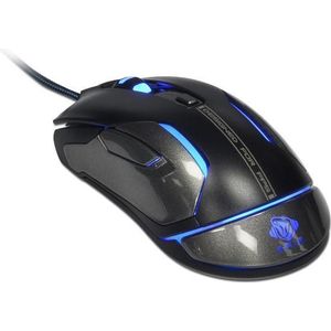 E-Blue - EMS669MGAA-IU Gamingmuis - Zwart - Rubber - LED Verlichting