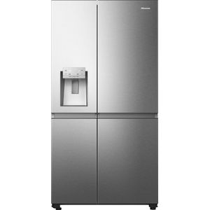 Hisense RS818N4TIC - Amerikaanse koelkast - Energielabel C - Water- & ijsdispenser - Metal Cooling - No Frost - RVS - Multi-Air Flow - Fast Freeze - 35dB (A) - Inverter Compressor - 632 Liter
