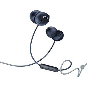 TCL SOCL300 In-ear hoofdtelefoon met microfoon (geluidsisolatie, veilige pasvorm, microfoon en geïntegreerde afstandsbediening voor muziek en oproepbediening, echoonderdrukking), fantoomzwart