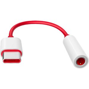 OnePlus - USB-C Naar 3.5mm Jack Adapter - Rood