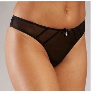 LASCANA - String - Zwart - Mid Waist - Transparant