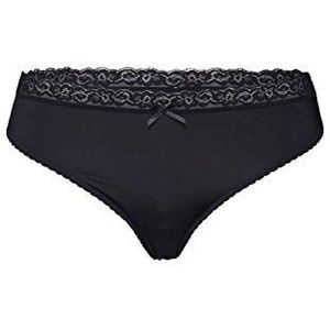 s.Oliver Damesstring met kanten rand aan de tailleband, zwart (Black 862), 36/38