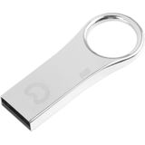 eekoo 8GB USB 2 0 waterdichte Schokbestendige metalen ring vorm U schijf flash geheugenkaart (zilver)