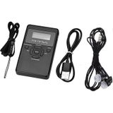 HRD-101 Portable Mini Digital DAB+FM Radio met Lanyard & Headset(Zwart)