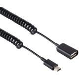 Mini 5-pins mannelijke naar USB vrouwelijke laptopveer oplaadkabel