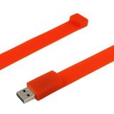 4GB siliconen armbanden USB 2.0 Flash schijf (rood)