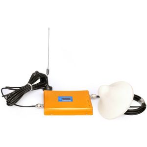 Mobiele LED DCS 1800MHz & GSM 900MHz signaal booster/signaal repeater met sucker antenne (goud)