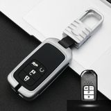 Auto Luminous All-inclusive Zink Alloy Key Beschermhoes Key Shell voor Honda E Style Smart 4-knop (Zilver)