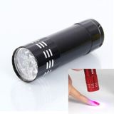 2 stuks nagel droger Mini LED zaklamp UV lamp Portable voor Nail gel Fast droger (zwart)