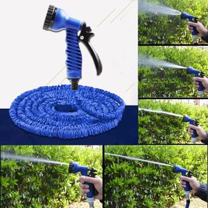 15-45m Telescopische Pijp Uitbreidbare Magic Flexibele Tuin waterslang met Spray Gun Set (Blauw)