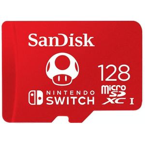 SanDisk SDSQXAO TF-kaart micro SD-geheugenkaart voor Nintendo Switch-gameconsole  capaciteit: 128 GB Rood