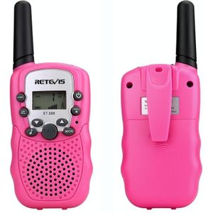 1 paar RETEVIS RT388 0.5W US Frequentie 462.5625-467.7250MHz 22CHS Handheld Kinderen Walkie Talkie (Roze)