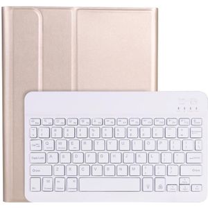 A098BS Afneembare Ultra-dunne Backlight Bluetooth-toetsenbord beschermhoes voor iPad Air 4 10 9 inch (2020)  met Stand & Pen Slot(Goud)