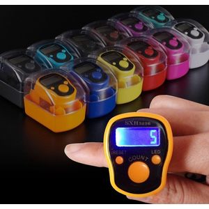 Let op type!! Multifunctionele Calorie gezonde digitale elektronische Pedometer stappenteller met taille Clip  hoge kwaliteit Ring teller met LED-verlichting  elektronische vinger Ring teller  willekeurige kleur levering