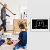 BHT-8000-GCLW Regeling van water- / gasboiler Verwarming Energiebesparend en milieuvriendelijk Smart Home Negatief display LCD-scherm Ronde kamerthermostaat met wifi