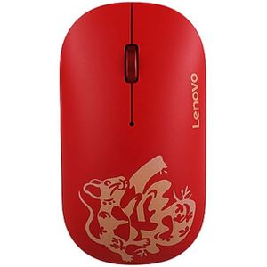 Lenovo Air Handle Lichtgewicht Portable Mute Wireless Mouse  Blessing Mouse Version (Rood)