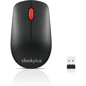 Lenovo thinkplus WL100 Classic Simple Wireless Mouse (Zwart)