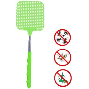 Creatieve intrekbare plastic vliegenwatter zomer levert Mosquito Swatter (Groen)