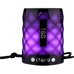 TG155 Bluetooth 4.2 Mini draagbare draadloze Bluetooth-luidspreker met kleurrijke verlichting (zwart)