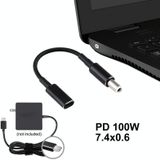 PD 100W 18 5-20V 7 4 x 0 6 x naar USB-C / Type-C Adapter nylon vlechtkabel voor Dell