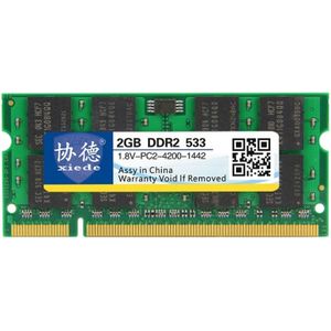 XIEDE X029 DDR2 533 MHz 2GB algemene volledige compatibiliteit geheugen RAM module voor laptop
