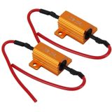 2 PC's Auto Canbus Error Canceller Decoder Belastingweerstand LED 25W 25 Ohm Geen Knipperende Decoder