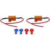 2 PC's Auto Canbus Error Canceller Decoder Belastingweerstand LED 25W 25 Ohm Geen Knipperende Decoder