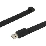 4GB siliconen armbanden USB 2.0 Flash schijf (zwart)