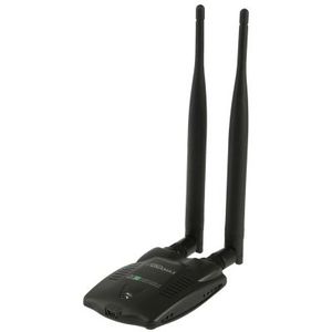 KINAMAX 2.4GHz 802.11b/g/ 300Mbps 500mW USB 2.0 draadloze WiFi netwerkadapter met dubbele winst antenne  Support Network Decoder(White)