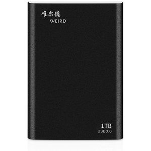 WEIRD 1TB 2 5 inch USB 3 0 High-speed transmissie metalen shell ultradunne lichte Solid State mobiele harde schijf (zwart)