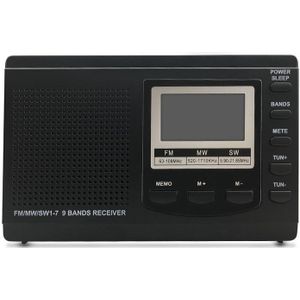HRD-310 Portable FM AM SW Full Band Digital Demodulatie Radio (Zwart)