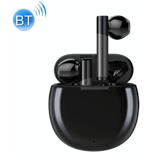 Fineblue J3 Pro TWS 5.0 Wireless Two Ear Bluetooth Headset met 650mAh Charging Cabin & Support Language Wakeup (Zwart)
