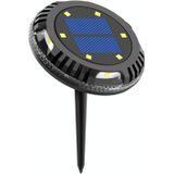 TG-JG00127 10 LED's solar waterdichte plastic tuin decoratieve grond plug licht intelligente lichtregeling begraven licht  wit licht