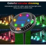 TG-JG00127 10 LED's solar waterdichte plastic tuin decoratieve grond plug licht intelligente lichtregeling begraven licht  wit licht