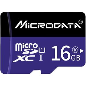 MICROGEGEVENS 16GB U1 paars en zwart TF (Micro SD) geheugenkaart