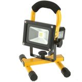 10W draagbare LED schijnwerper  waterdichte oplaadbare LED Floodlight met beugel  DC 12/24V(Yellow)