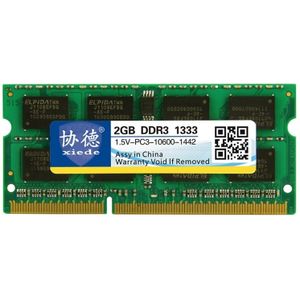 XIEDE X042 DDR3 1333MHz 2GB 1.5 V algemene volledige compatibiliteit geheugen RAM module voor laptop