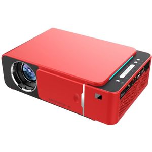 T6 2000ANSI lumen 1280P LCD-technologie mini draagbare HD theater projector  Android-versie  ondersteuning HDMI  AV  VGA  USB (rood)